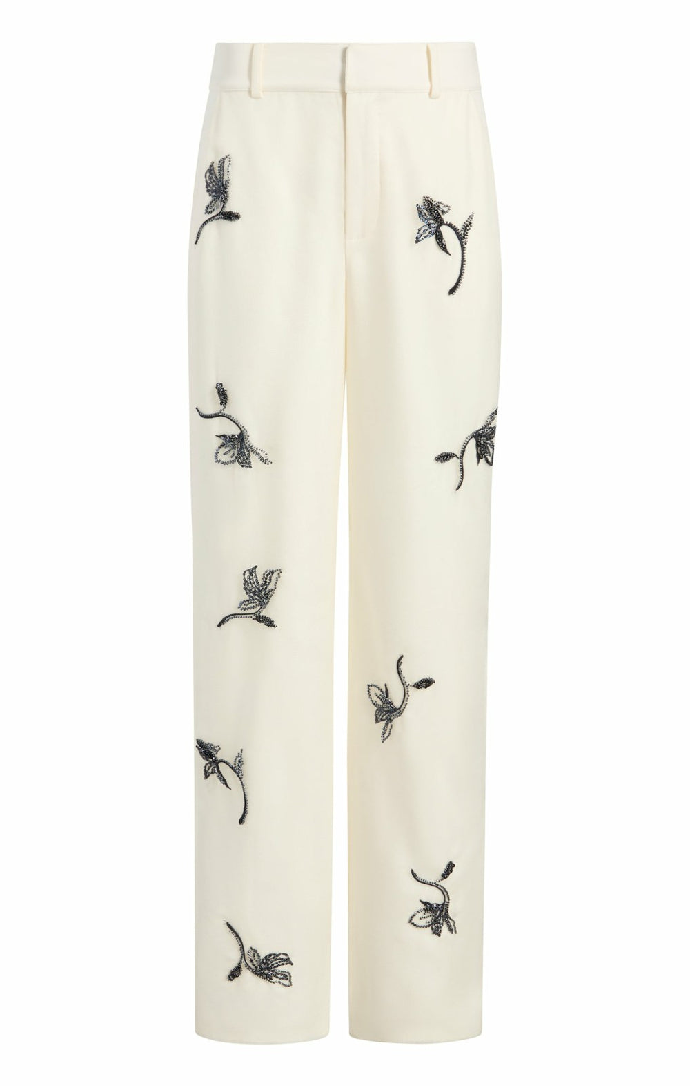 Women Falling Lilies Zinon Pant Ivory/Navy