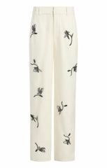 Women Falling Lilies Zinon Pant Ivory/Navy