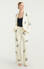 Women Falling Lilies Zinon Pant Ivory/Navy