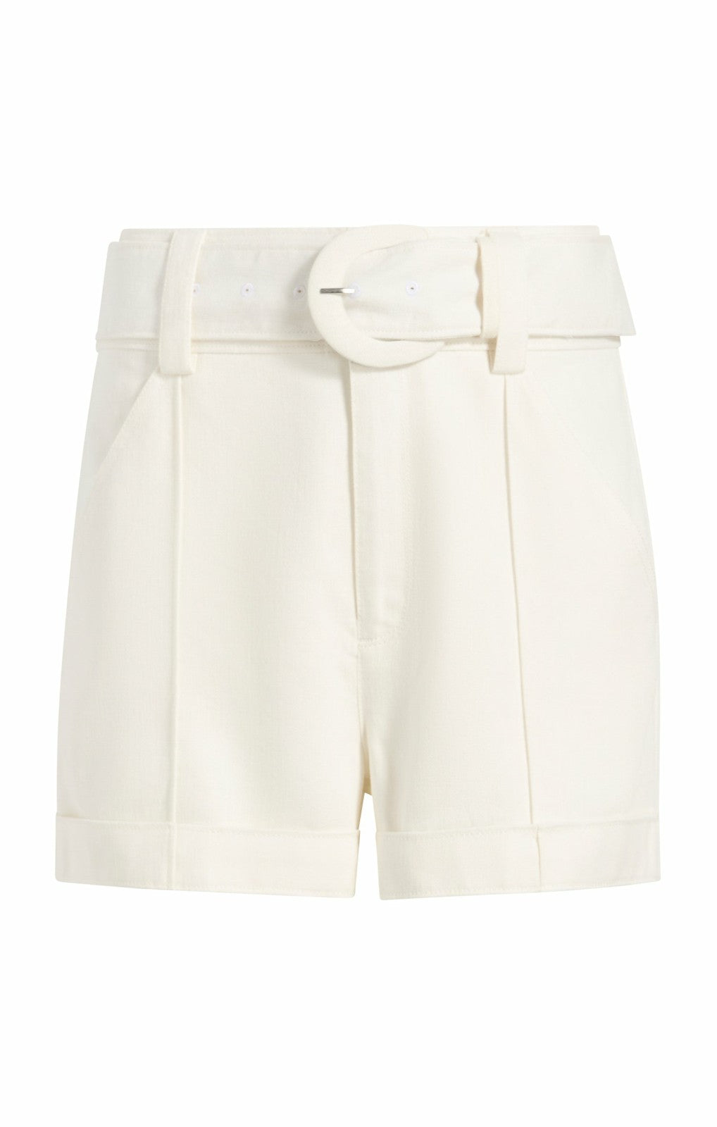 Women Linen Suiting Aldi Short Ivory