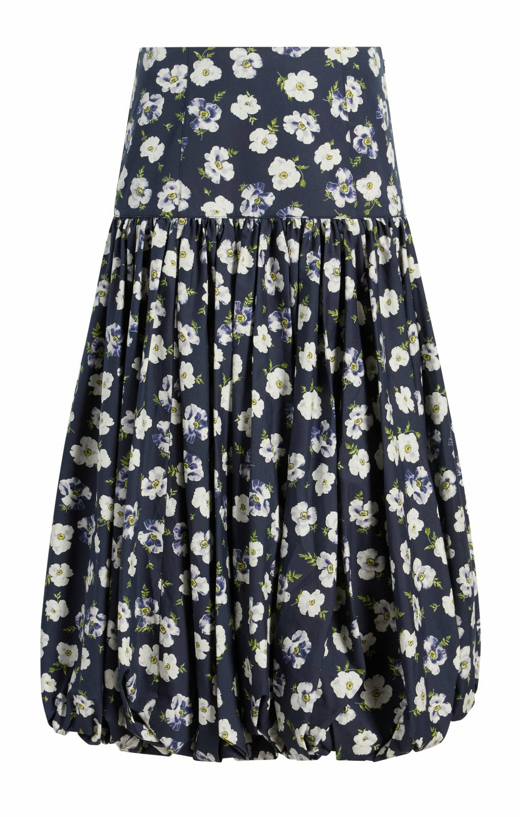 Women Mini Tossed Poppies Ellah Skirt Navy Multi