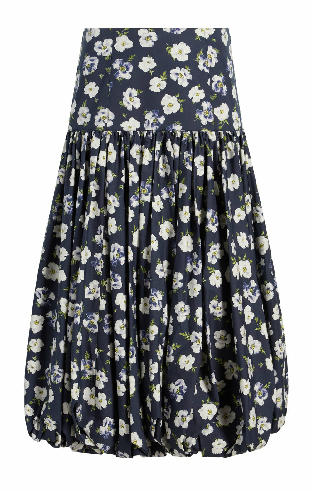 Women Mini Tossed Poppies Ellah Skirt Navy Multi