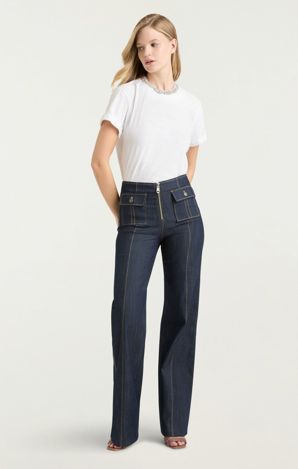 Women Crystal Garden Bree Tee White