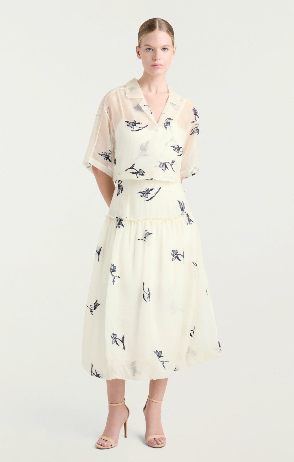 Women Heligan Top Ivory/Navy