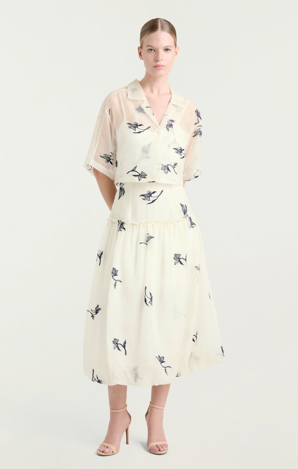Women Heligan Top Ivory/Navy