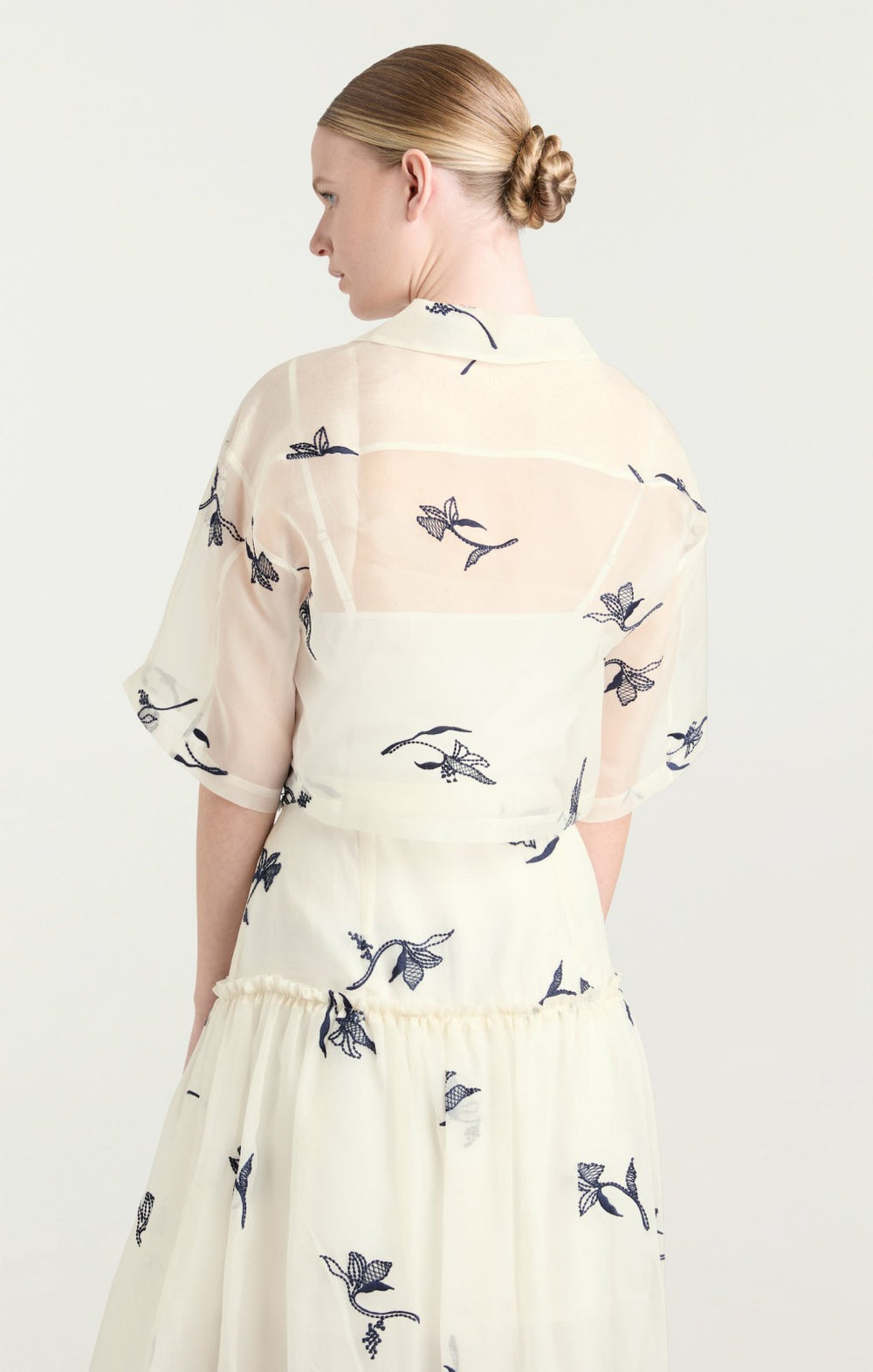 Women Heligan Top Ivory/Navy