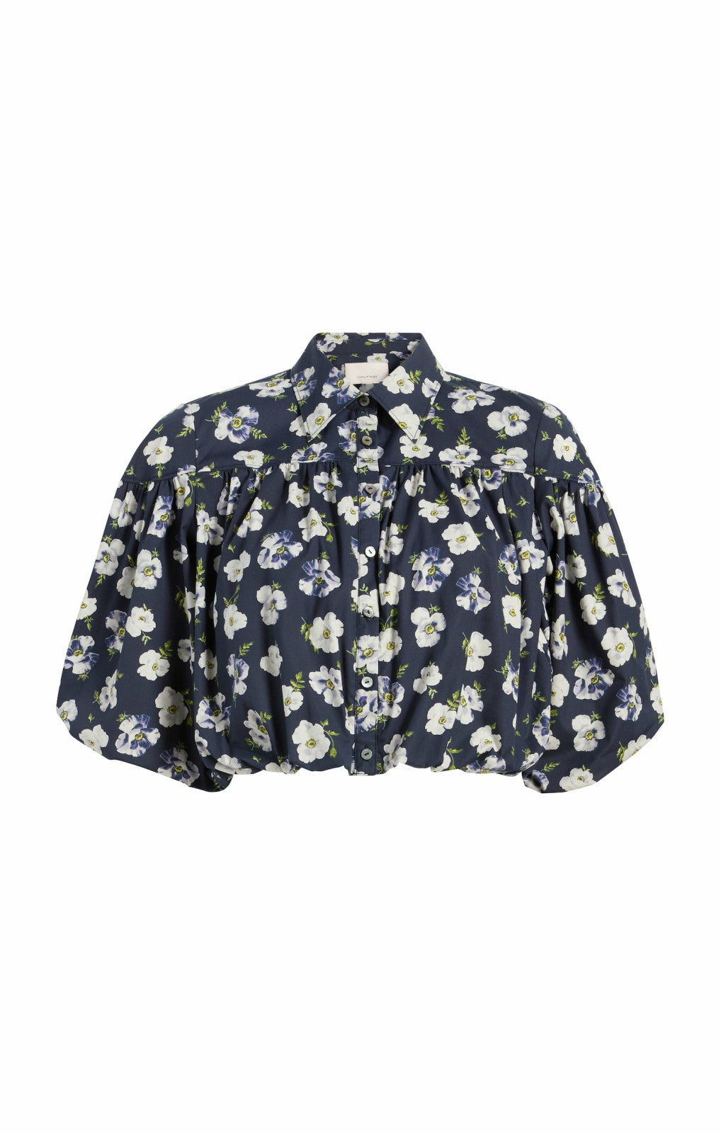 Women Mini Tossed Poppies Elysa Top Navy Multi