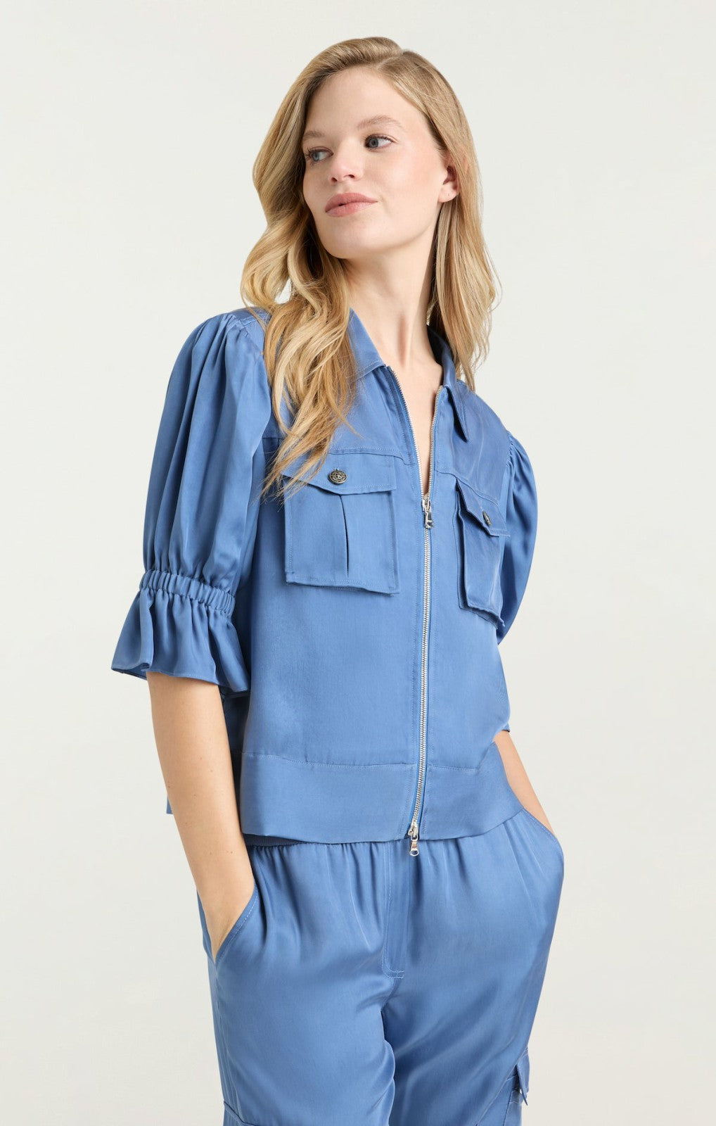 Women Holly Jacket Blue Corn