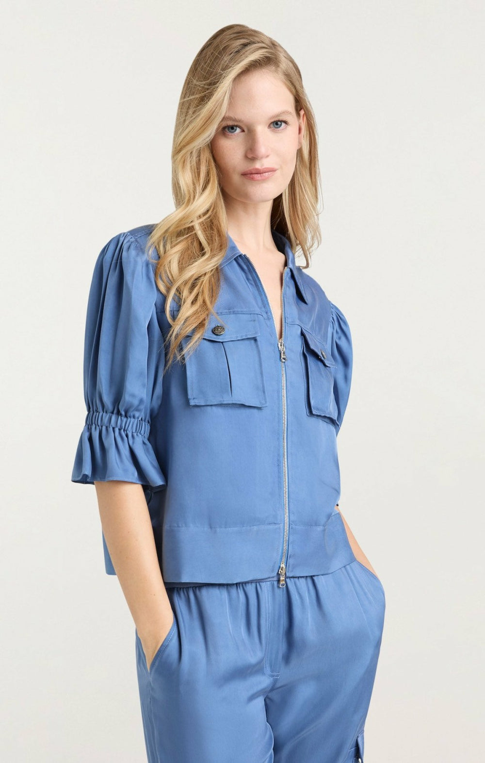 Women Holly Jacket Blue Corn