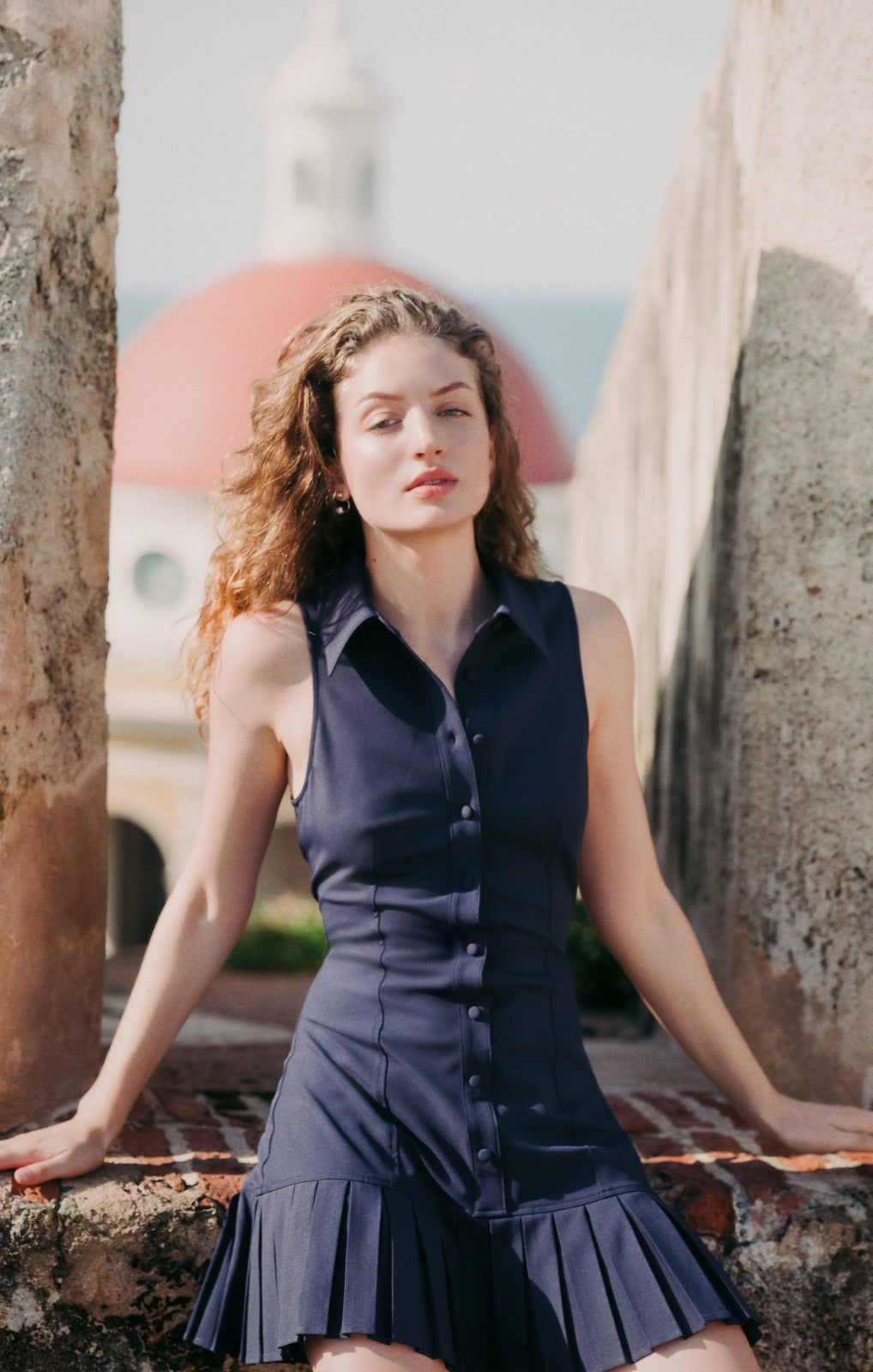 Women Sleeveless Lucilla Dress Navy