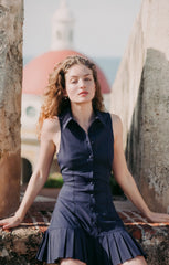 Women Sleeveless Lucilla Dress Navy