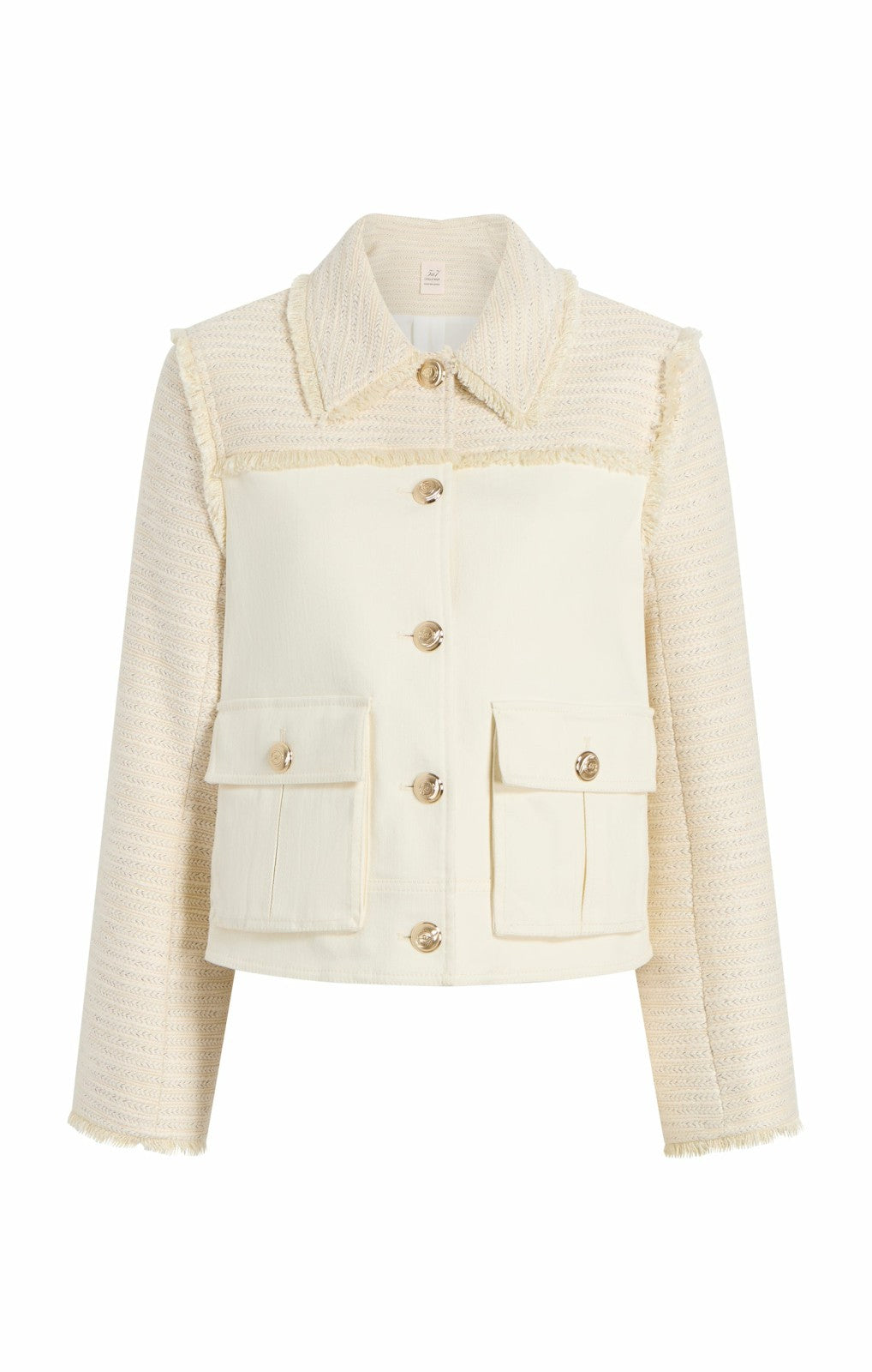 Women Braided Tweed Liliana Jacket Whisper White/Gardenia