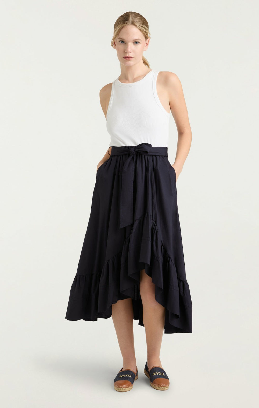 Women Zayla Dress White/Navy