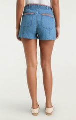 Women Crochet Ceil Short Blue Haze/Carnation