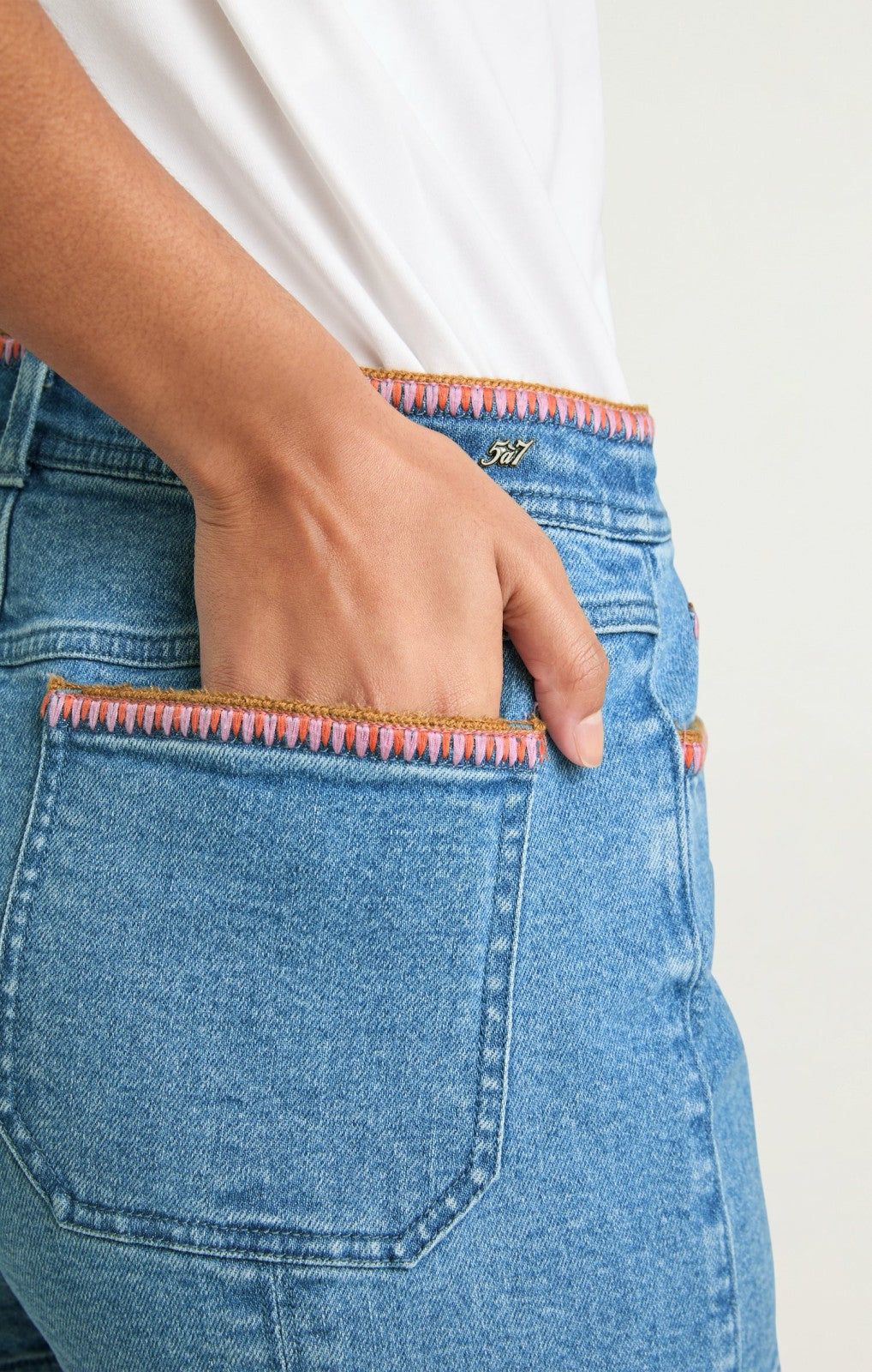 Women Crochet Ceil Short Blue Haze/Carnation