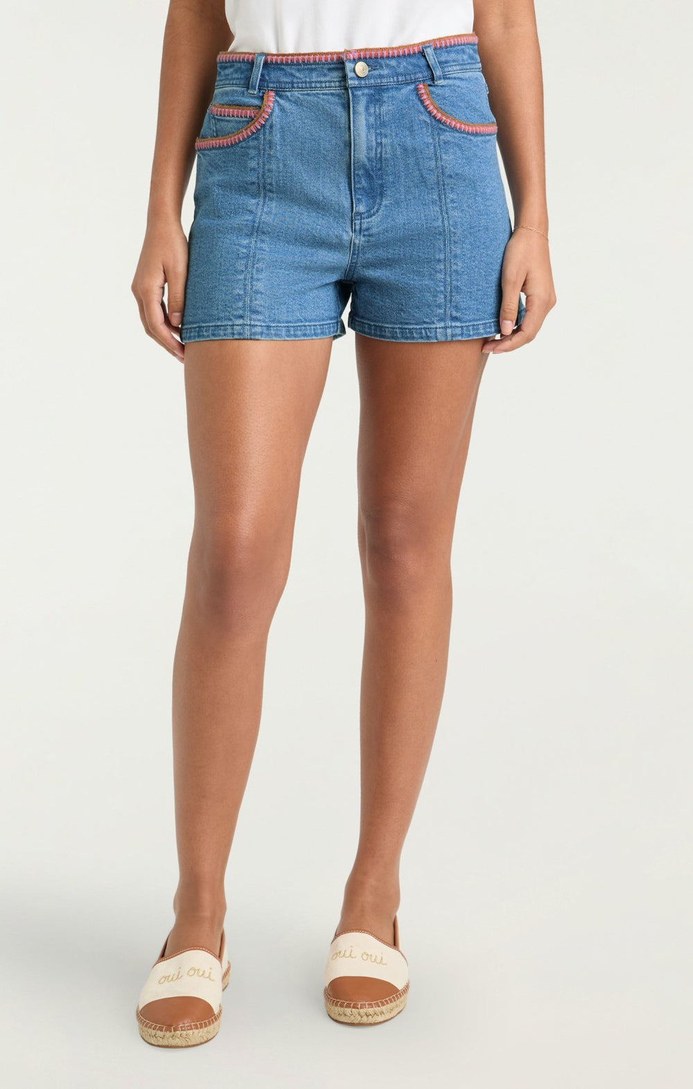 Women Crochet Ceil Short Blue Haze/Carnation