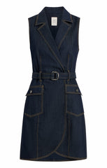 Women Sleeveless Jenessa Dress Indigo