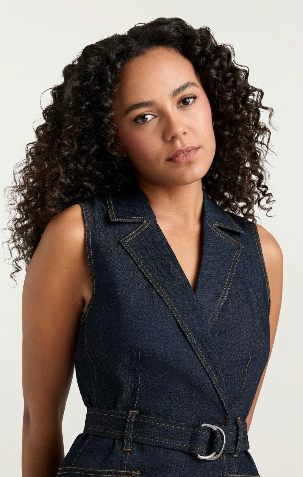 Women Sleeveless Jenessa Dress Indigo