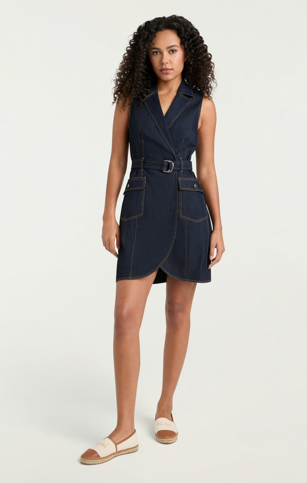 Women Sleeveless Jenessa Dress Indigo