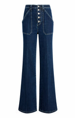 Women Tailors Crease Long Benji Pant Oceane/Ivory