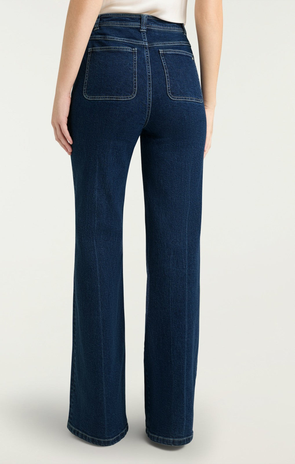 Women Tailors Crease Long Benji Pant Oceane/Ivory