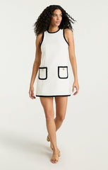 Women Contrast Auden Dress White/Navy
