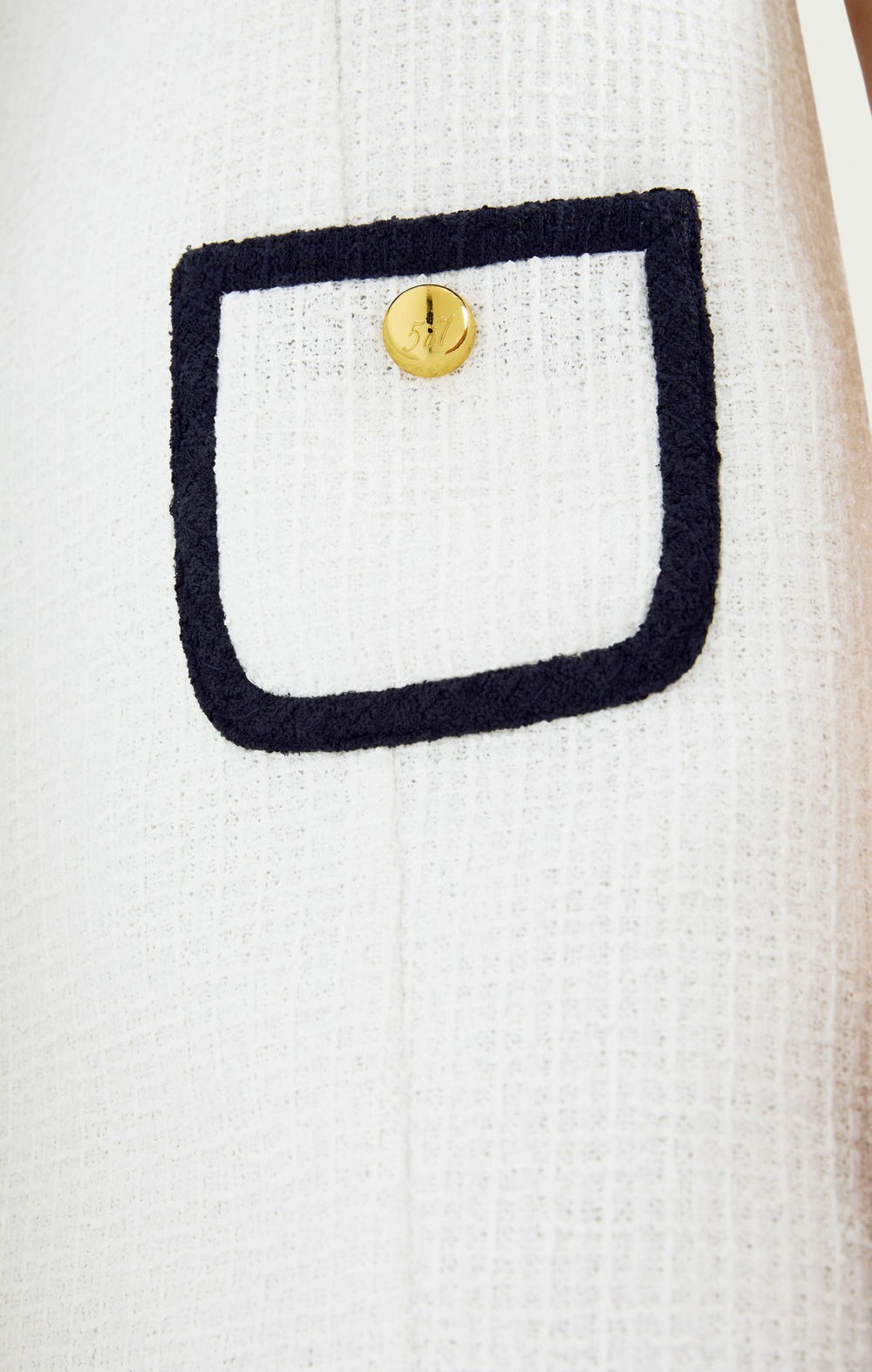 Women Contrast Auden Dress White/Navy