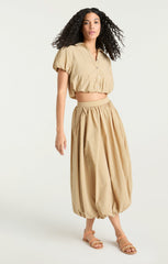 Women Allinae Top Khaki