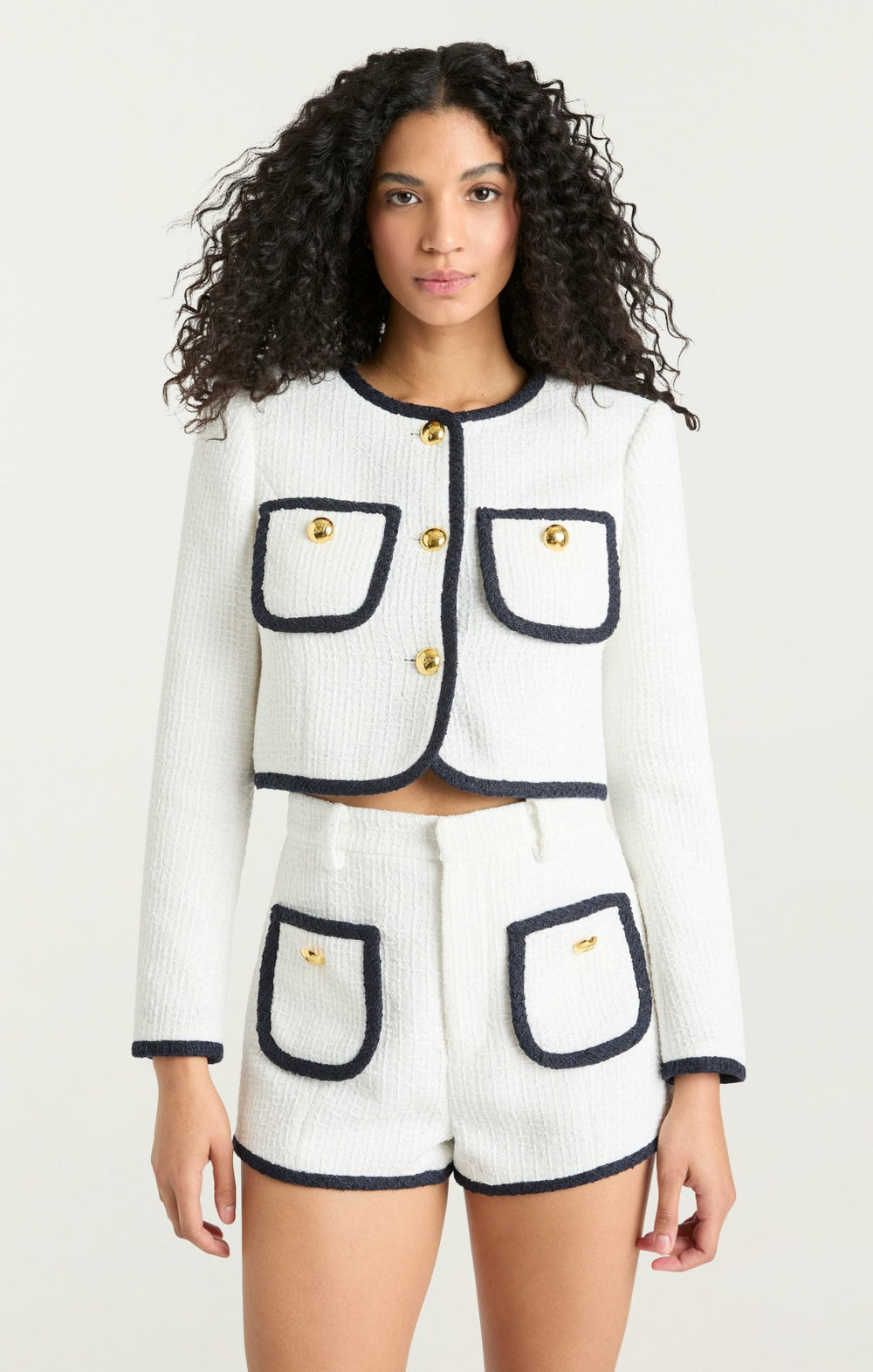 Women Contrast Auden Jacket White/Navy