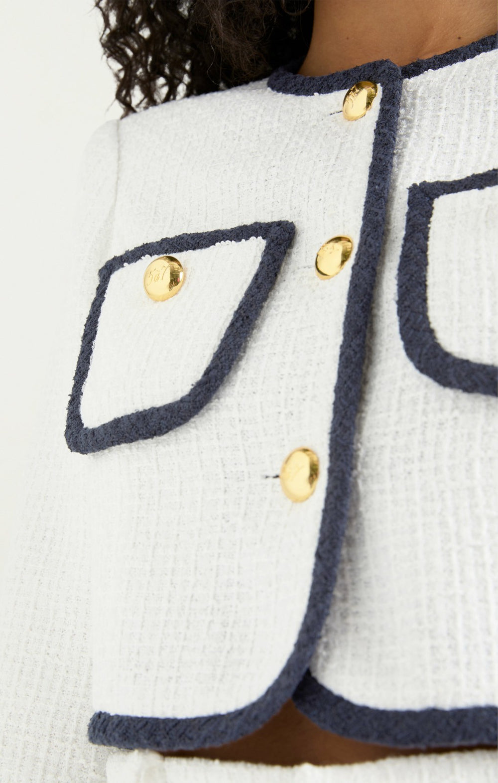 Women Contrast Auden Jacket White/Navy