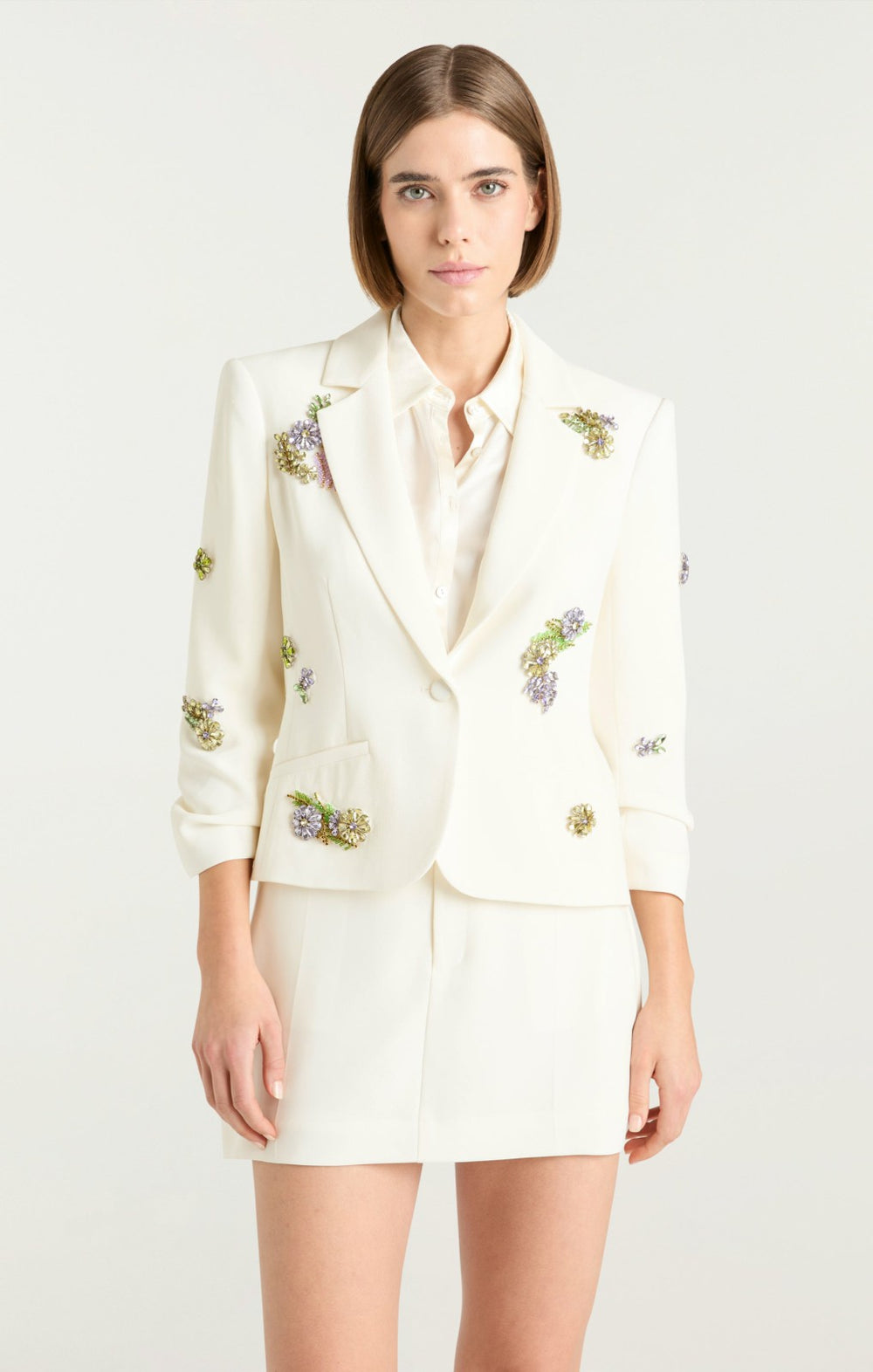 Women Crystal Ivy Le Petit Khloe Blazer Ivory/Yolk Multi