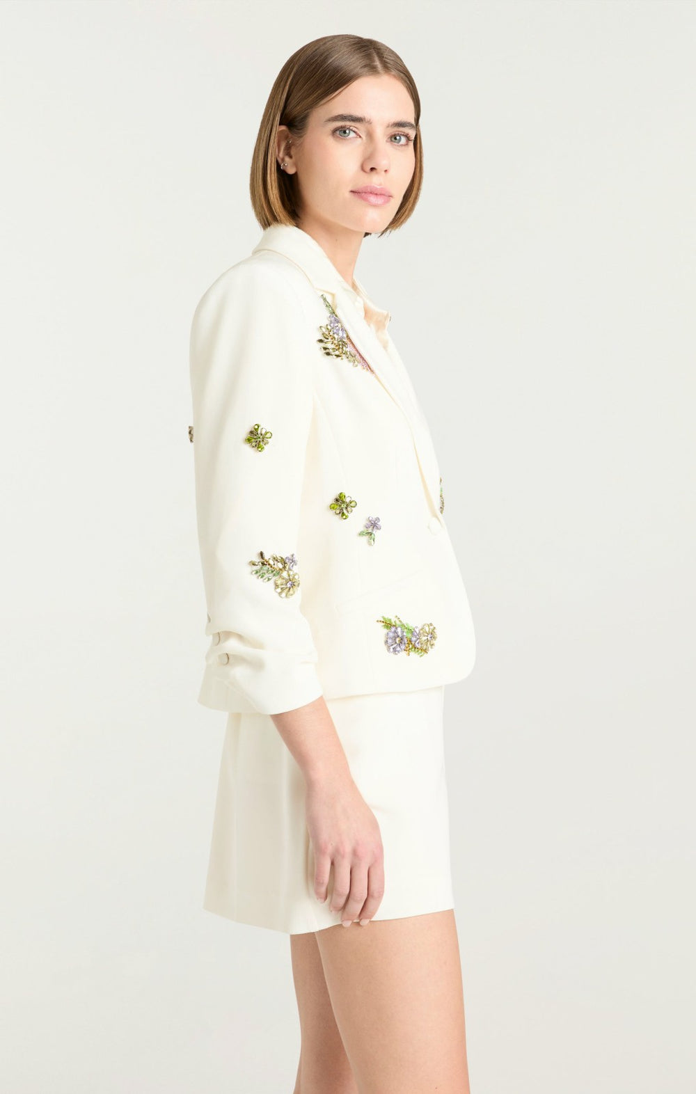 Women Crystal Ivy Le Petit Khloe Blazer Ivory/Yolk Multi