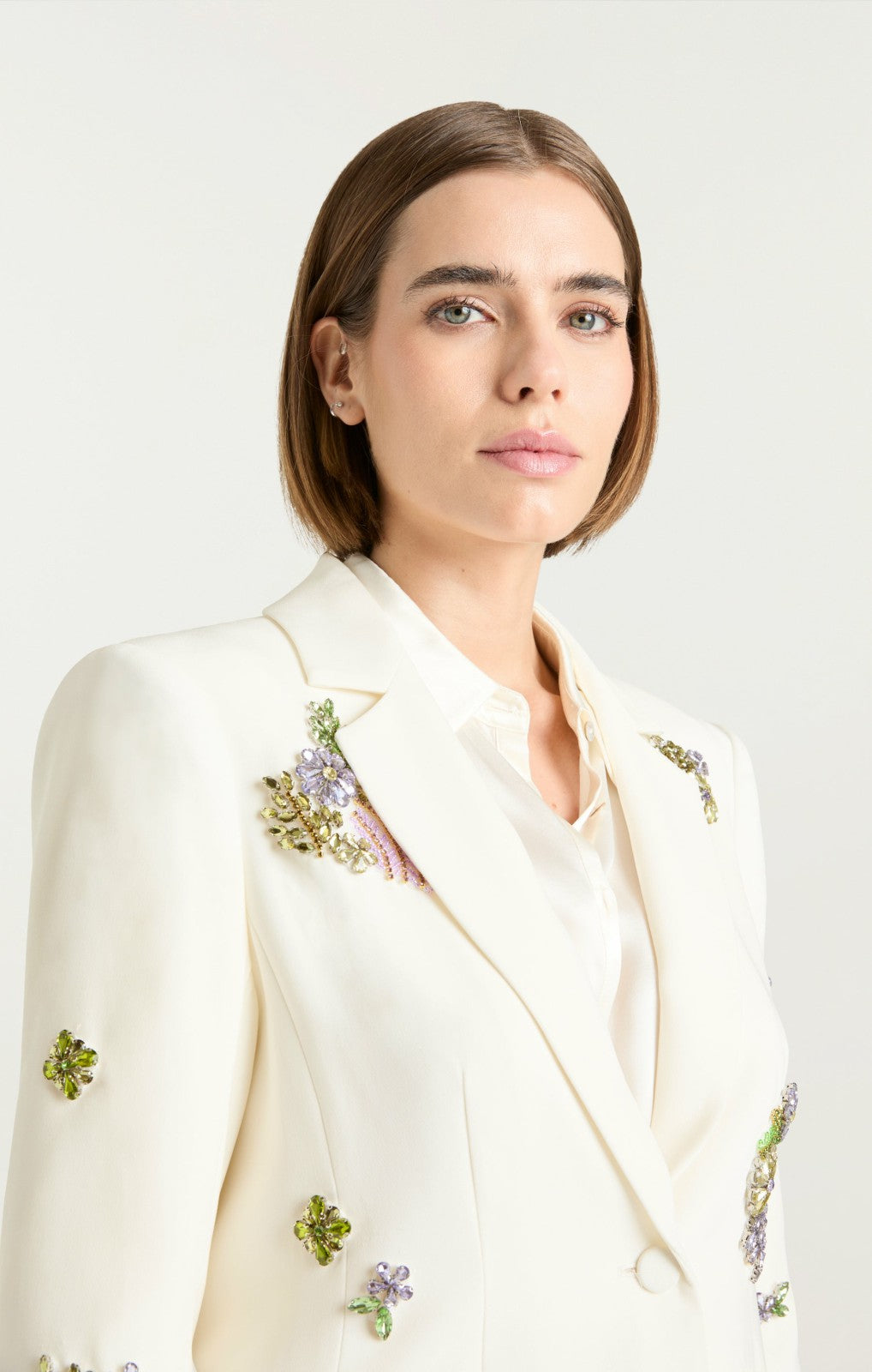 Women Crystal Ivy Le Petit Khloe Blazer Ivory/Yolk Multi