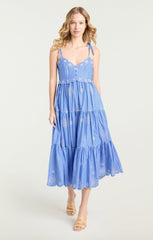 Women Embroidered Stripe Darcey Dress Endless Blue