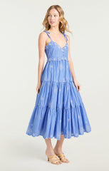 Women Embroidered Stripe Darcey Dress Endless Blue