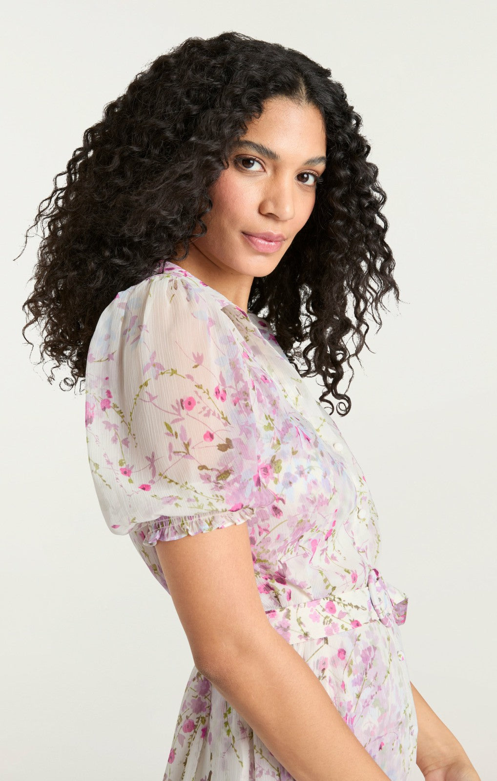 Women Midsummer Bloom Halbini Dress Ivory Multi