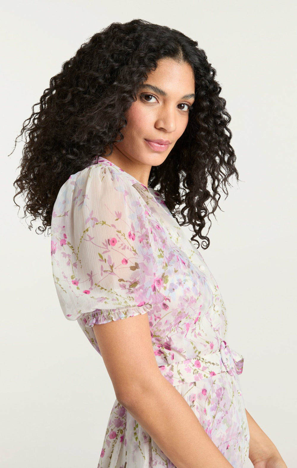Women Midsummer Bloom Halbini Dress Ivory Multi