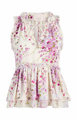 Women Midsummer Bloom Messina Top Ivory Multi