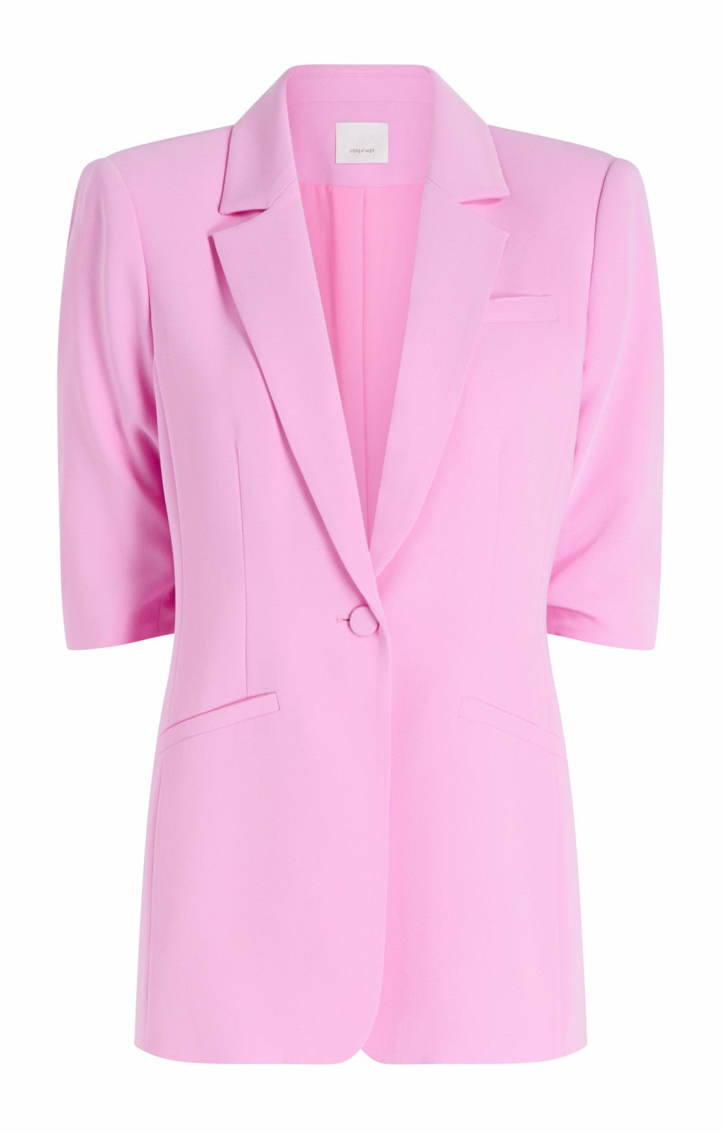 Women Short Sleeve Khloe Blazer Magenta Mist
