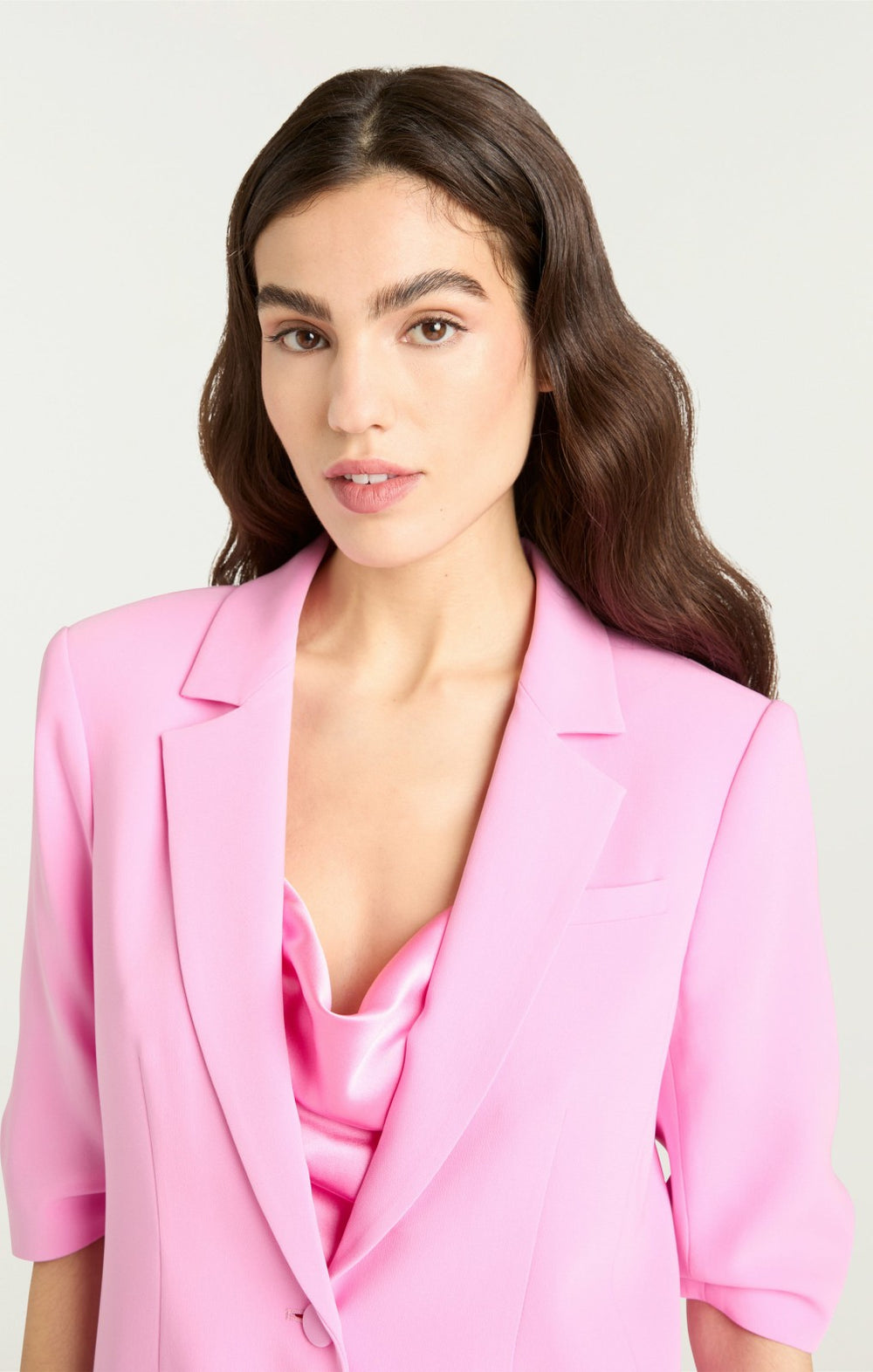 Women Short Sleeve Khloe Blazer Magenta Mist