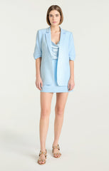 Women Short Sleeve Khloe Blazer Whispering Sky Multi