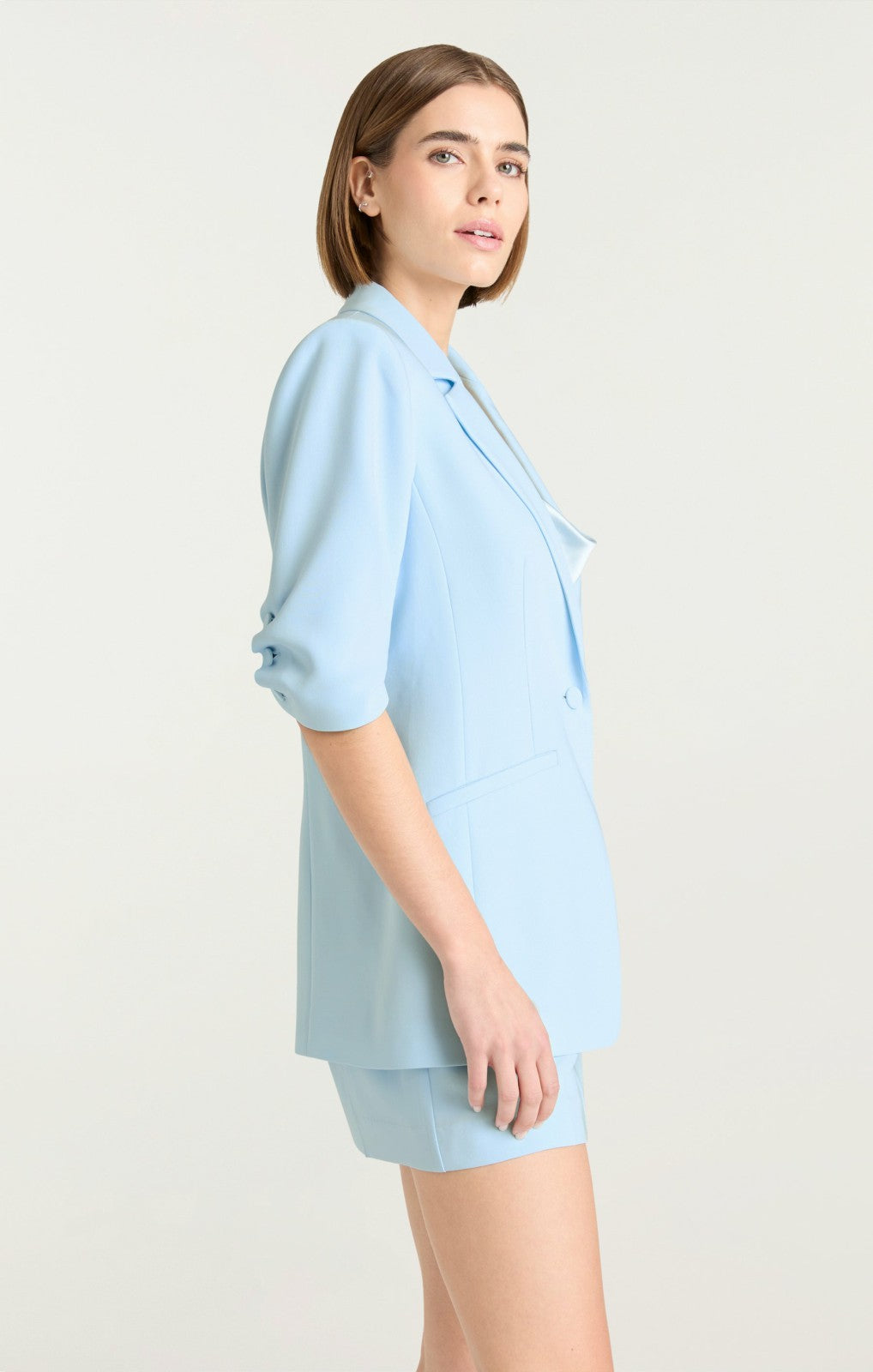 Women Short Sleeve Khloe Blazer Whispering Sky Multi