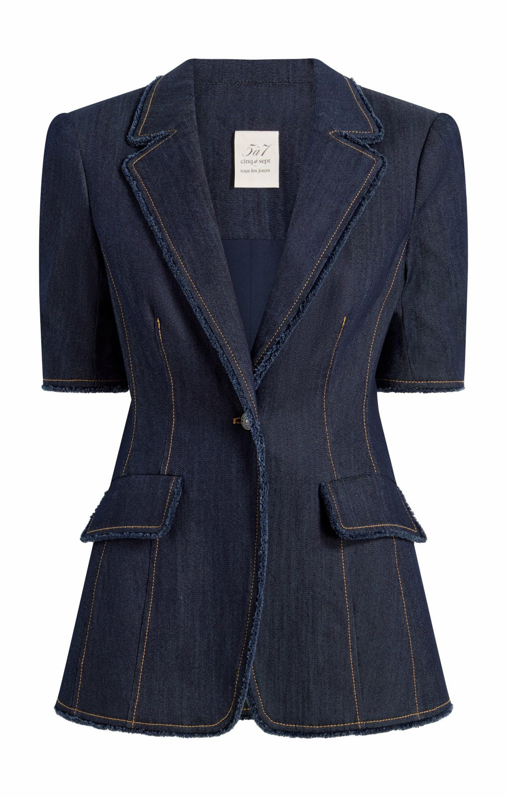 Women Short Sleeve Sallie Blazer Indigo