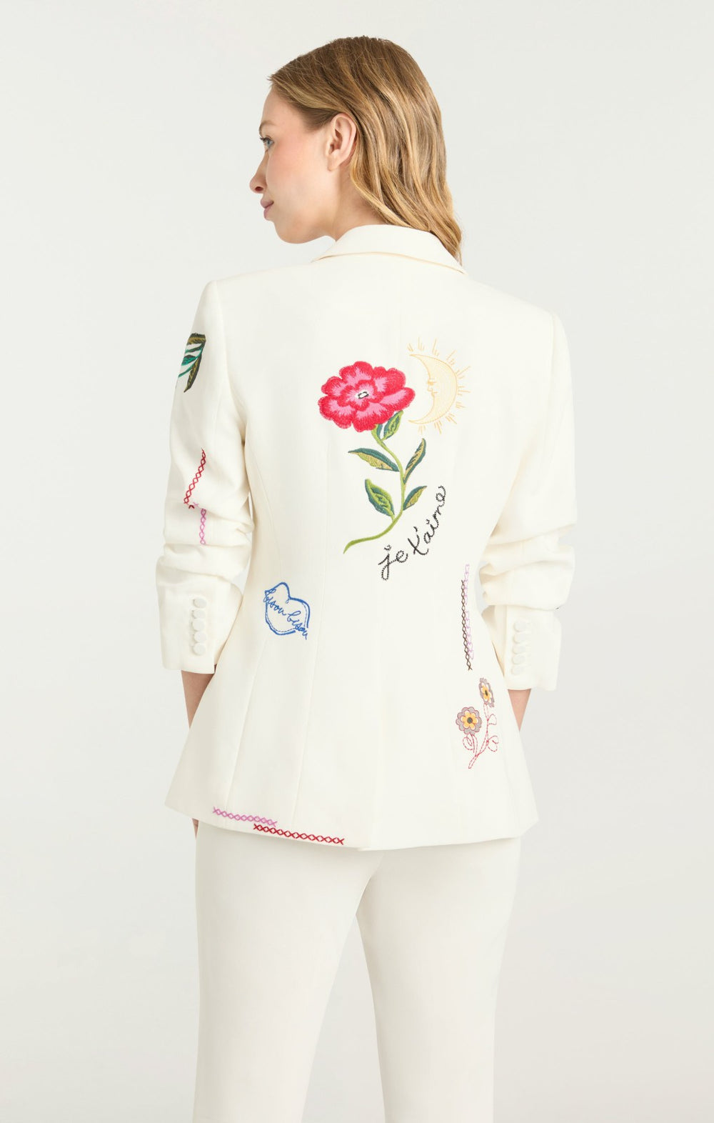 Women Summer Love Scrunched Cheyenne Blazer Ivory/Multi