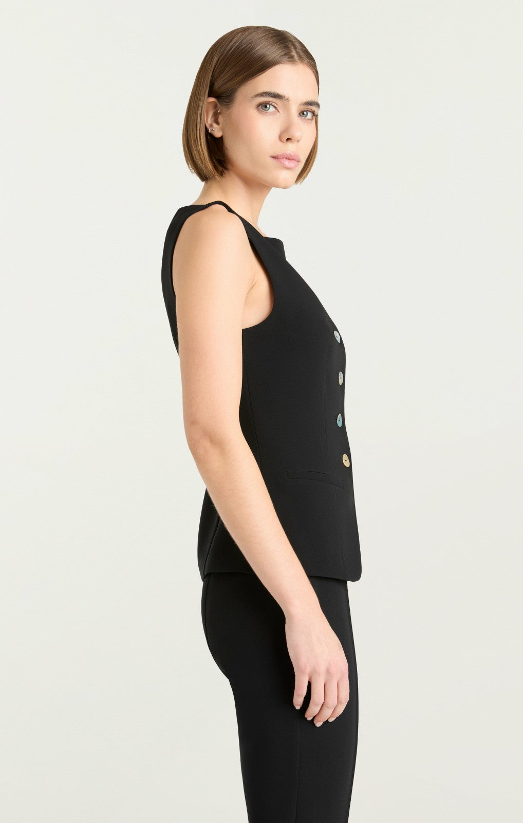 Women Lemonis Vest Black