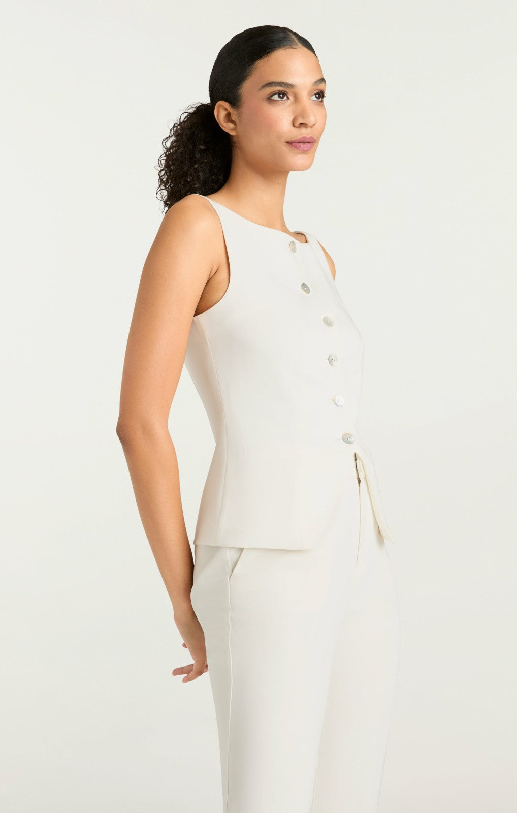 Women Lemonis Vest Ivory