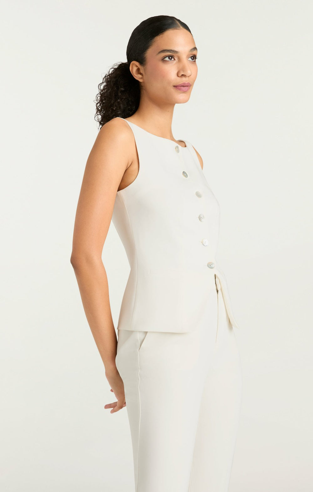 Women Lemonis Vest Ivory